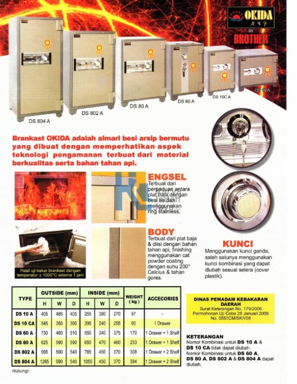 Brankas Okida DS-80A - Gambar 4