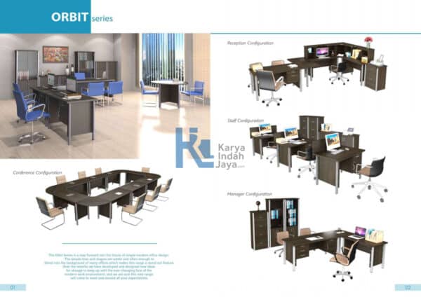 Orbitrend Meja Kantor 1 Biro GST 1080 - Gambar 2