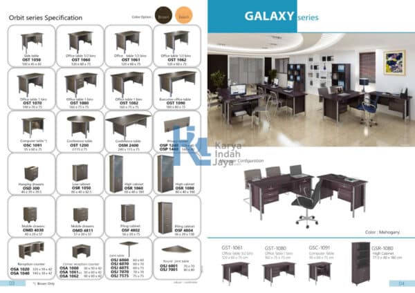 Orbitrend Meja Kantor 1 Biro GST 1080 - Gambar 3