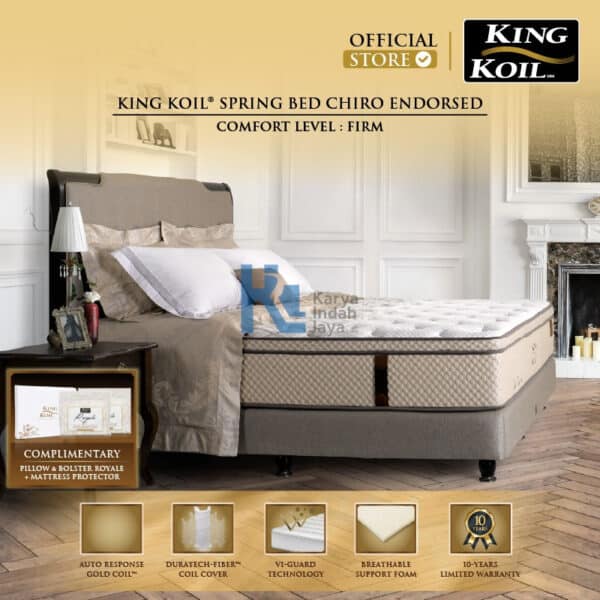 KING KOIL Kasur Springbed Chiro Endorsed